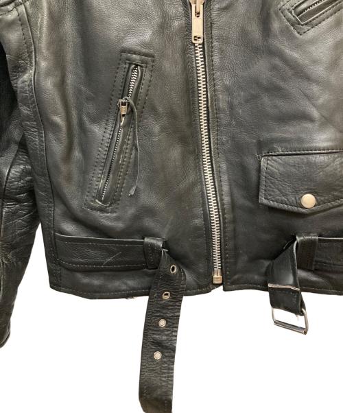 BIKER'S LEATHER（バイカーレザー）BIKER'S LEATHER (バイカーレザー) 古着ダブルライダースジャケット ブラック サイズ:44の古着・服飾アイテム