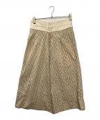 COMME des GARCONSコムデギャルソン）の古着「ドッキングドッグパターンパンツ」｜ベージュ