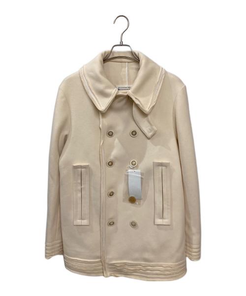 Maison Margiela（メゾンマルジェラ）Maison Margiela (メゾンマルジェラ) メルトンPコート アイボリー サイズ:48の古着・服飾アイテム