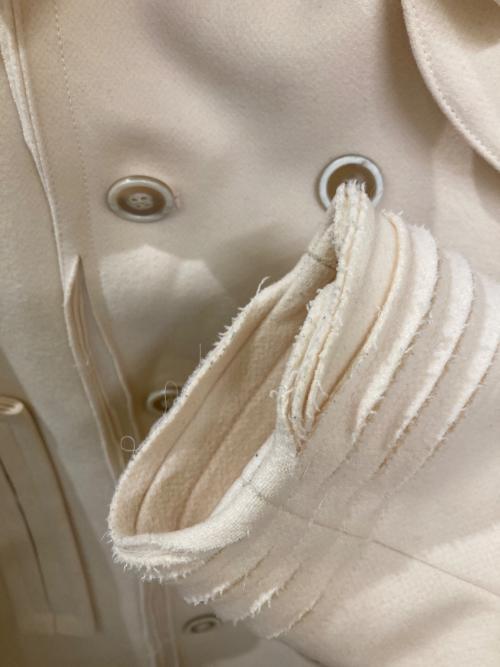 Maison Margiela（メゾンマルジェラ）Maison Margiela (メゾンマルジェラ) メルトンPコート アイボリー サイズ:48の古着・服飾アイテム