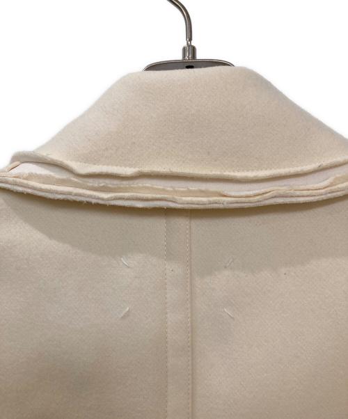 Maison Margiela（メゾンマルジェラ）Maison Margiela (メゾンマルジェラ) メルトンPコート アイボリー サイズ:48の古着・服飾アイテム