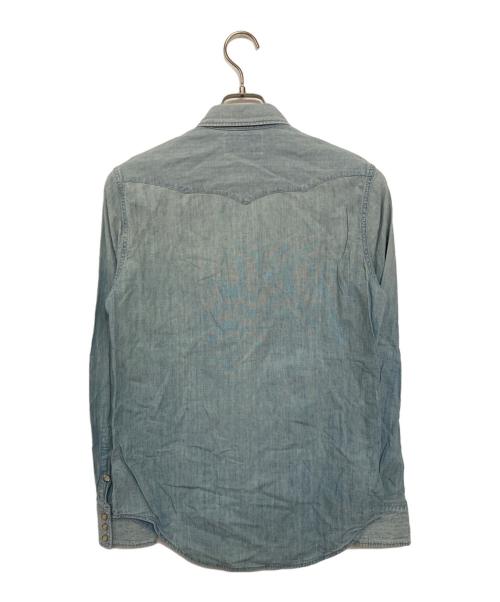 RRL（ダブルアールエル）RRL (ダブルアールエル) シャンブレーウエスタンシャツ ブルー サイズ:Sの古着・服飾アイテム