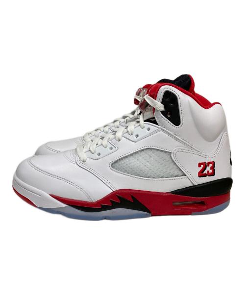 NIKE（ナイキ）NIKE (ナイキ) Air Jordan 5 Retro OG Fire Red Black Tongue ホワイト サイズ:US9 未使用品の古着・服飾アイテム