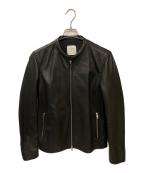 UNITED TOKYOユナイテッドトーキョー）の古着「ラムレザーシングルライダースジャケット」｜ブラック