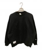 WTAPS×Championダブルタップス×チャンピオン）の古着「クルーネックスウェットシャツ」｜ブラック