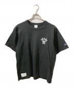 WTAPS×Champion Academyダブルタップス×）の古着「プリントTシャツ」｜ブラック