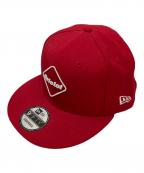 F.C.R.B.×New Eraエフシーレアルブリストル×ニューエラ）の古着「ロゴスナップバックキャップ」｜レッド