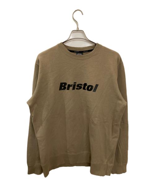 F.C.R.B.（エフシーレアルブリストル）F.C.R.B. (エフシーレアルブリストル) AUTHENTIC LOGO CREWNECK SWEAT  / ロゴクルーネックスウェット ベージュ サイズ:Lの古着・服飾アイテム
