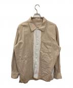 SEQUELシークエル）の古着「ラインシャツ」｜ベージュ