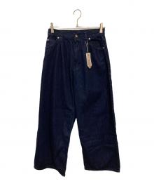 URBAN RESEARCH DOORS（アーバンリサーチドアーズ）の古着「Denim Tuck Wide Pants」｜インディゴ