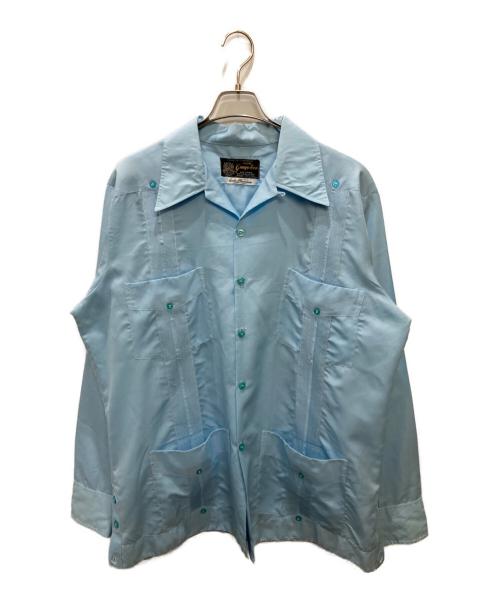 guaya-teca（グアヤテカ）guaya-teca (グアヤテカ) 長袖キューバシャツ ブルー サイズ:XXLの古着・服飾アイテム