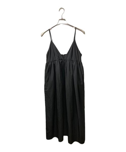 SLOBE IENA（スローブ イエナ）SLOBE IENA (スローブ イエナ) タフタギャザーキャミワンピース ブラック サイズ:38の古着・服飾アイテム