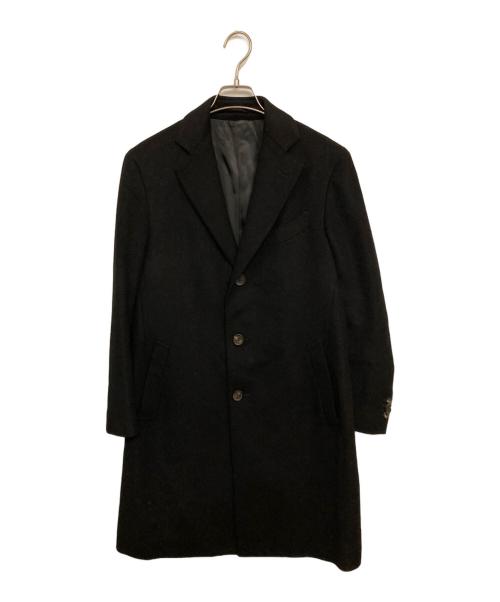 LARDINI（ラルディーニ）LARDINI (ラルディーニ) カシミヤチェスターコート ブラック サイズ:46の古着・服飾アイテム