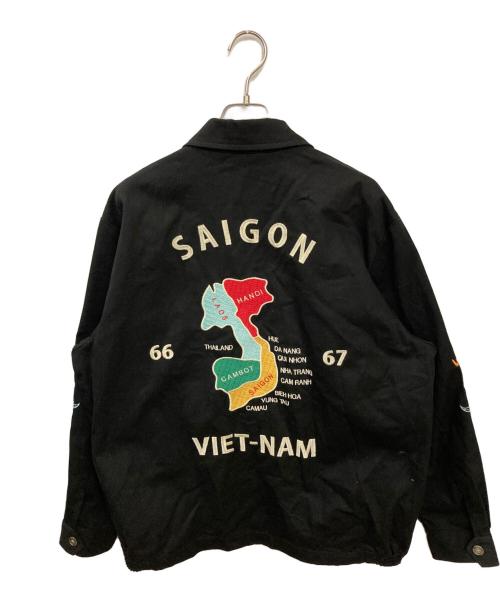 HOUSTON（ヒューストン）HOUSTON (ヒューストン) ベトナムジャケット ブラック サイズ:XLの古着・服飾アイテム