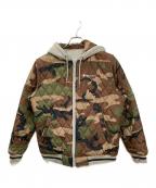 Champion×SUPREMEチャンピオン×シュプリーム）の古着「リバーシブル迷彩ジャケット」｜カーキ