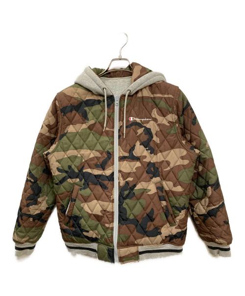 Champion（チャンピオン）Champion (チャンピオン) SUPREME (シュプリーム) リバーシブル迷彩ジャケット カーキ サイズ:Mの古着・服飾アイテム