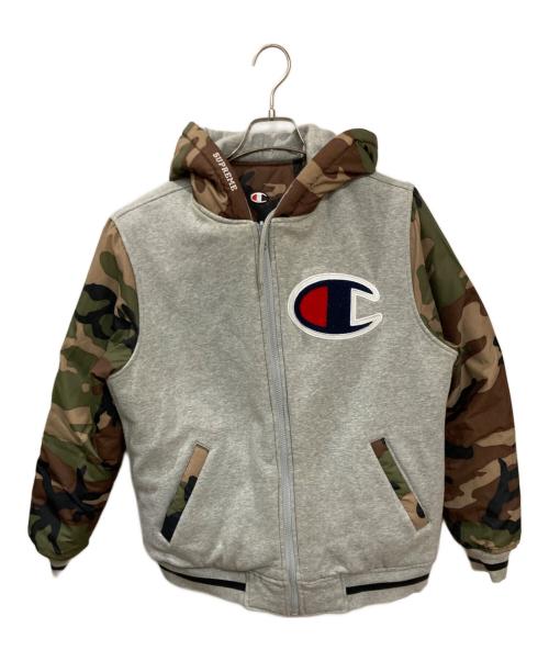 Champion（チャンピオン）Champion (チャンピオン) SUPREME (シュプリーム) リバーシブル迷彩ジャケット カーキ サイズ:Mの古着・服飾アイテム