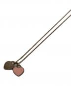 TIFFANY & Co.ティファニー アンド コー）の古着「リターントゥダブルハートペンダント」｜ピンク×シルバー