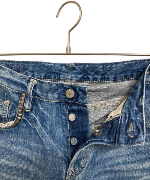 Hysteric Glamour（ヒステリックグラマー）Hysteric Glamour (ヒステリックグラマー) ヴィンテージ加工スタッズデニムパンツ インディゴ サイズ:81cmの古着・服飾アイテム