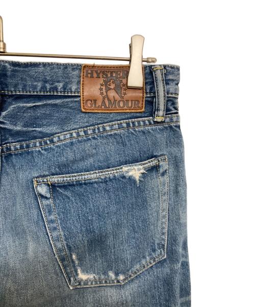 Hysteric Glamour（ヒステリックグラマー）Hysteric Glamour (ヒステリックグラマー) ヴィンテージ加工スタッズデニムパンツ インディゴ サイズ:81cmの古着・服飾アイテム