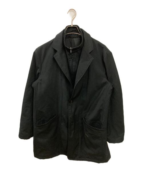 ARMANI COLLEZIONI（アルマーニ コレツィオーニ）ARMANI COLLEZIONI (アルマーニ コレツィオーニ) 古着フェイクレイヤードコート ブラック サイズ:50の古着・服飾アイテム