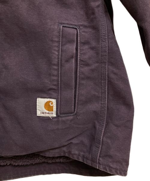 CarHartt（カーハート）CarHartt (カーハート) 古着ボアダックフードジャケット パープル サイズ:Sの古着・服飾アイテム