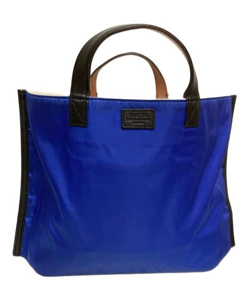 PORTER（ポーター）PORTER (ポーター) リバーシブルトートバッグ ブルー×アイボリーの古着・服飾アイテム