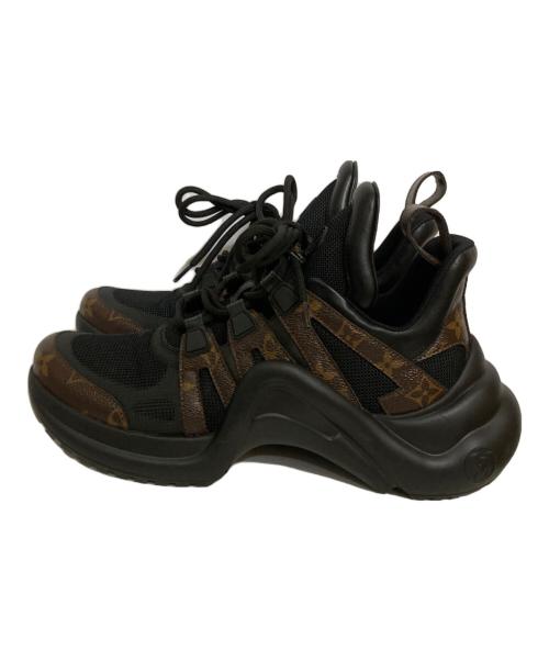 LOUIS VUITTON（ルイ ヴィトン）LOUIS VUITTON (ルイ ヴィトン) モノグラム アークライトスニーカー ブラック×ブラウン サイズ:40の古着・服飾アイテム