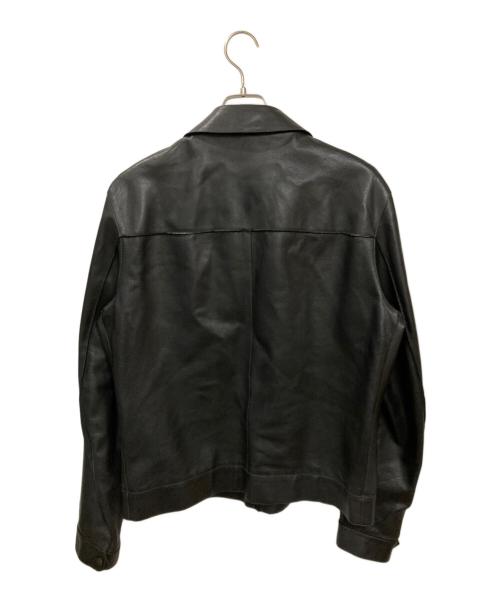 Salvatore Ferragamo（サルヴァトーレ フェラガモ）Salvatore Ferragamo (サルヴァトーレ フェラガモ) シングルライダースレザージャケット ブラック サイズ:50の古着・服飾アイテム