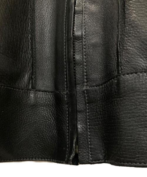 Salvatore Ferragamo（サルヴァトーレ フェラガモ）Salvatore Ferragamo (サルヴァトーレ フェラガモ) シングルライダースレザージャケット ブラック サイズ:50の古着・服飾アイテム