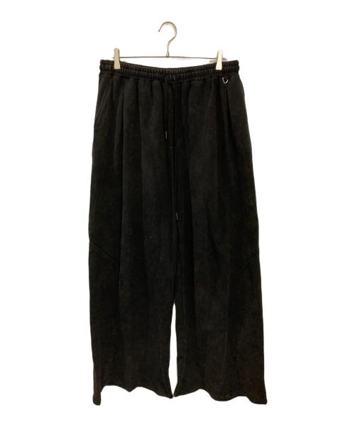 CAMPHOR WOOD（カンファーウッド）camphor wood (カンファーウッド) サンフェード加工スーパーワイドバギースウェットパンツ ブラック サイズ:Lの古着・服飾アイテム