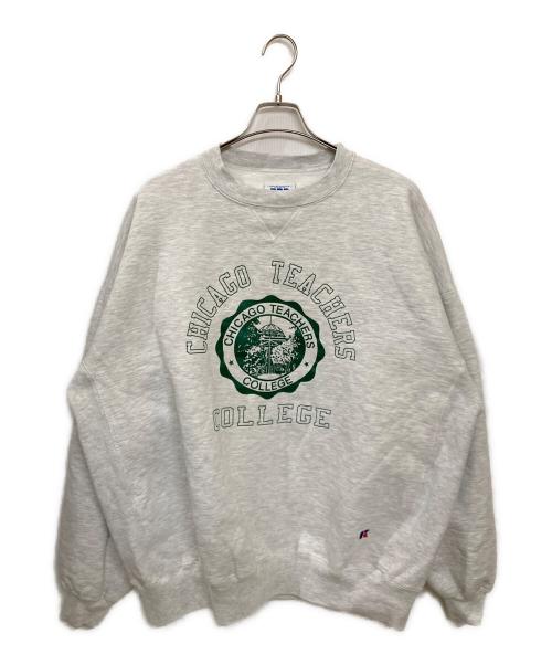 RUSSELL（ラッセル）RUSSELL (ラッセル) 90S 三段プリントカレッジスウェット グレー サイズ:XXLの古着・服飾アイテム