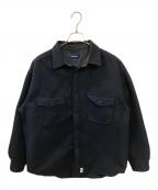 DESCENDANTディセンダント）の古着「CPOメルトンシャツ」｜ネイビー