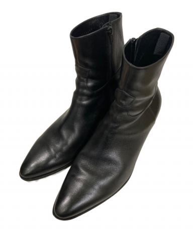CELINE ジャクノ　パテントシューズ　42 エディ期 中古・古着通販】CELINE (セリーヌ) ジャクノブーツ ブラック サイズ