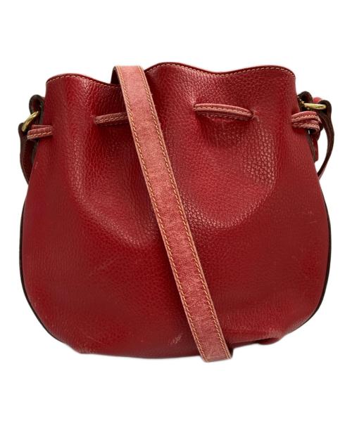 COACH（コーチ）COACH (コーチ) レザー巾着ショルダーバッグ レッドの古着・服飾アイテム