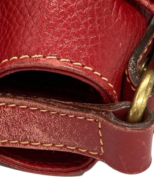 COACH（コーチ）COACH (コーチ) レザー巾着ショルダーバッグ レッドの古着・服飾アイテム