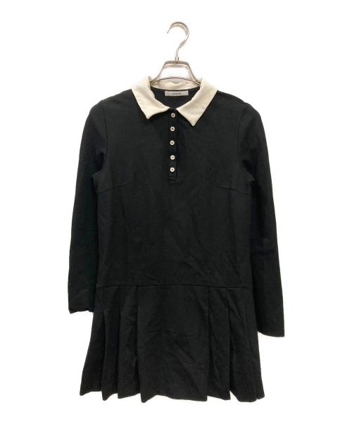 Snidel（スナイデル）Snidel (スナイデル) 衿つきプリーツカットミニワンピース ブラック サイズ:1の古着・服飾アイテム