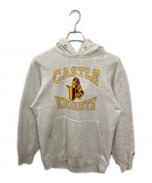 Champion（チャンピオン）の古着「古着プリントパーカー」｜グレー