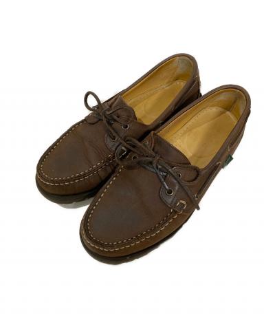 【未使用】PARABOOT パラブーツ　マロ UK8/JP26.5cmブラウン 中古・古着通販】PARABOOT (パラブーツ) MALO ヌバックデッキシューズ