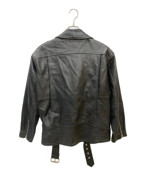 moussy（マウジー）moussy (マウジー) OVERSIZED LEATHER ジャケット / ライダースジャケット ブラック サイズ:Freeの古着・服飾アイテム
