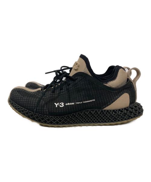 Y-3（ワイスリー）Y-3 (ワイスリー) RUNNER 4D IO ブラック×ベージュ サイズ:25.5cmの古着・服飾アイテム