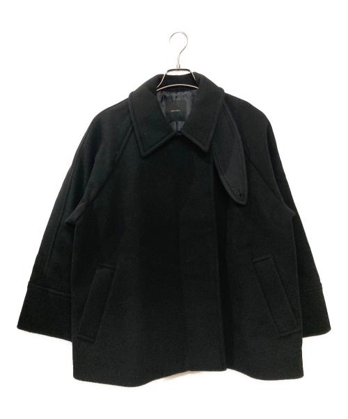 Spick and Span（スピック＆スパン）Spick and Span (スピックアンドスパン) W/Nyモッサステンカラーショートコート ブラック サイズ:Sの古着・服飾アイテム