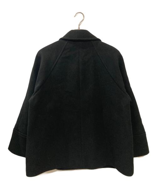 Spick and Span（スピック＆スパン）Spick and Span (スピックアンドスパン) W/Nyモッサステンカラーショートコート ブラック サイズ:Sの古着・服飾アイテム