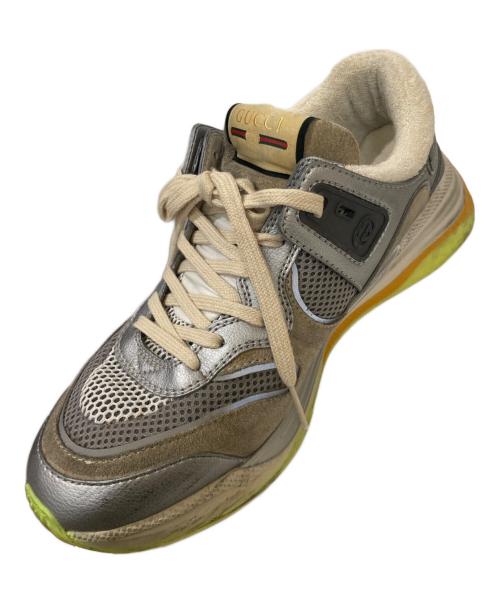 GUCCI（グッチ）GUCCI (グッチ) ウルトラスペーススニーカー シルバー×ベージュ サイズ:6の古着・服飾アイテム