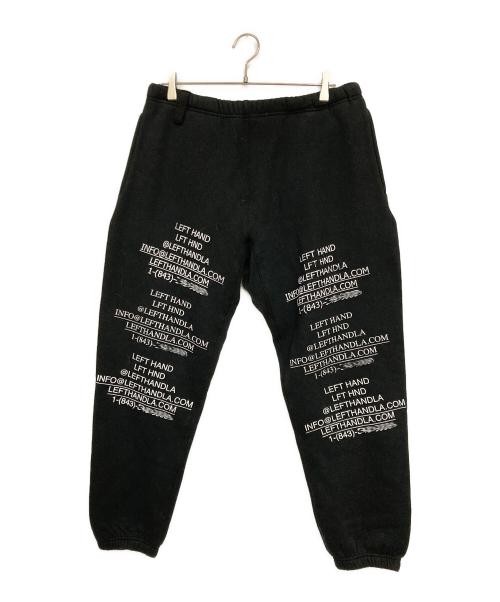 LEFT HAND LA（レフトハンド ロサンゼルス）LEFT HAND LA (レフトハンド ロサンゼルス) プリントスウェットパンツ ブラック サイズ:不明(実寸サイズをご確認ください)の古着・服飾アイテム