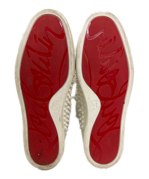 Christian Louboutin（クリスチャン・ルブタン）Christian Louboutin (クリスチャン・ルブタン) スパイクスタッズハイカットスニーカー ホワイト サイズ:43の古着・服飾アイテム