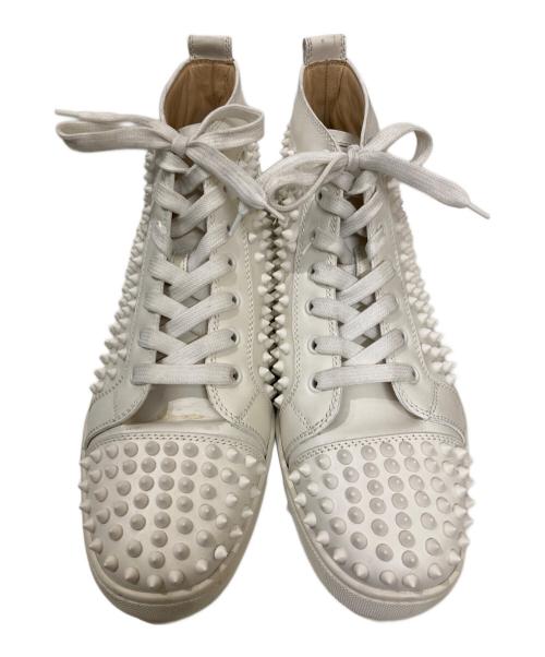 Christian Louboutin（クリスチャン・ルブタン）Christian Louboutin (クリスチャン・ルブタン) スパイクスタッズハイカットスニーカー ホワイト サイズ:43の古着・服飾アイテム