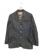 COMME des GARCONS SHIRTコムデギャルソンシャツ）の古着「家紋デニムテーラードジャケット」｜ネイビー