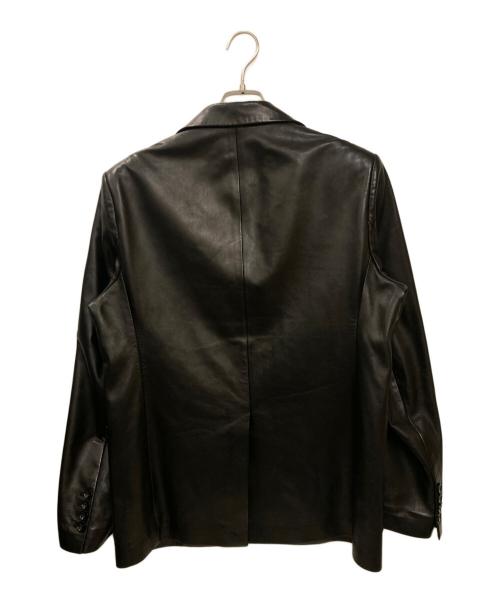 International Gallery BEAMS（インターナショナルギャラリービームス)）International Gallery BEAMS (インターナショナルギャラリービームス) ラムレザーテーラードジャケット ブラック サイズ:不明(実寸サイズをご確認ください)の古着・服飾アイテム