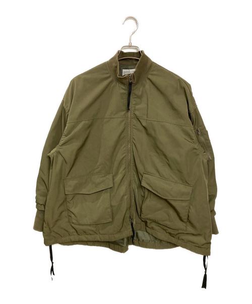 BEARDSLEY（ビアズリー）BEARDSLEY (ビアズリー) フレアMA-1ブルゾン カーキ サイズ:FREEの古着・服飾アイテム